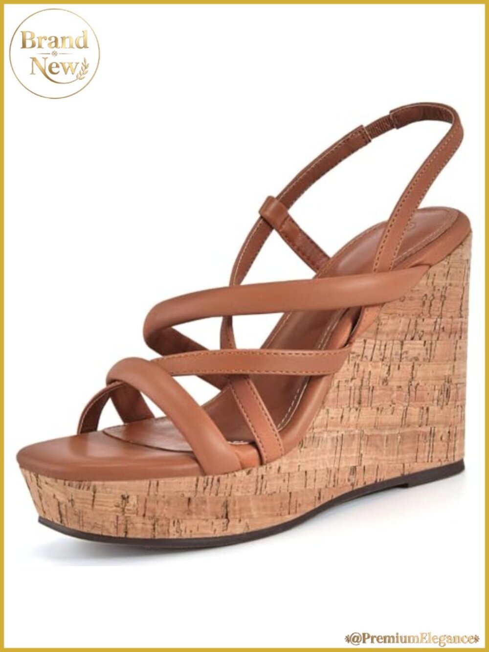 Women Platform Wedge Sandals Cork Slingback Espadrilles Heels